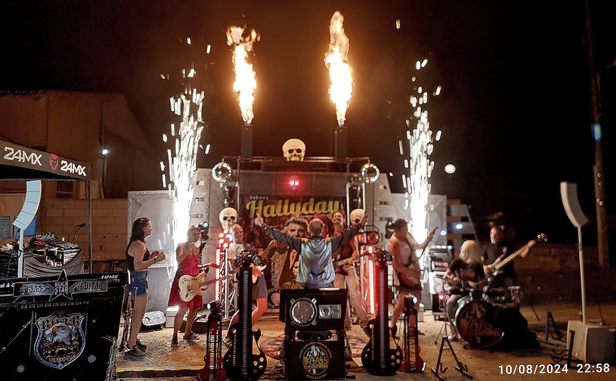 Show hommage Johnny Hallyday en extérieur